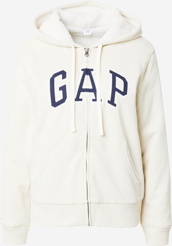 GAP Кофта на молнии в Бежевый: спереди