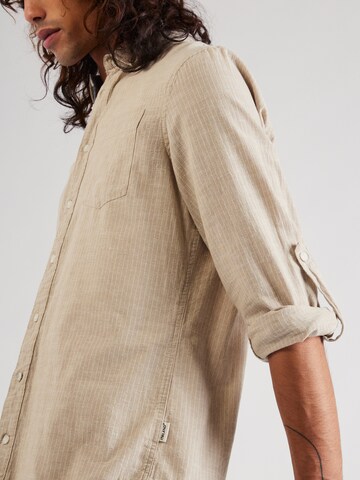 BLEND Regular fit Button Up Shirt in Beige