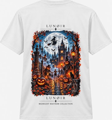 LUNØIR Studio Shirt 'Alive After Dark' in Weiß: Vorderseite