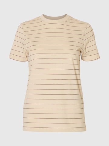 T-shirt SELECTED FEMME en beige : devant
