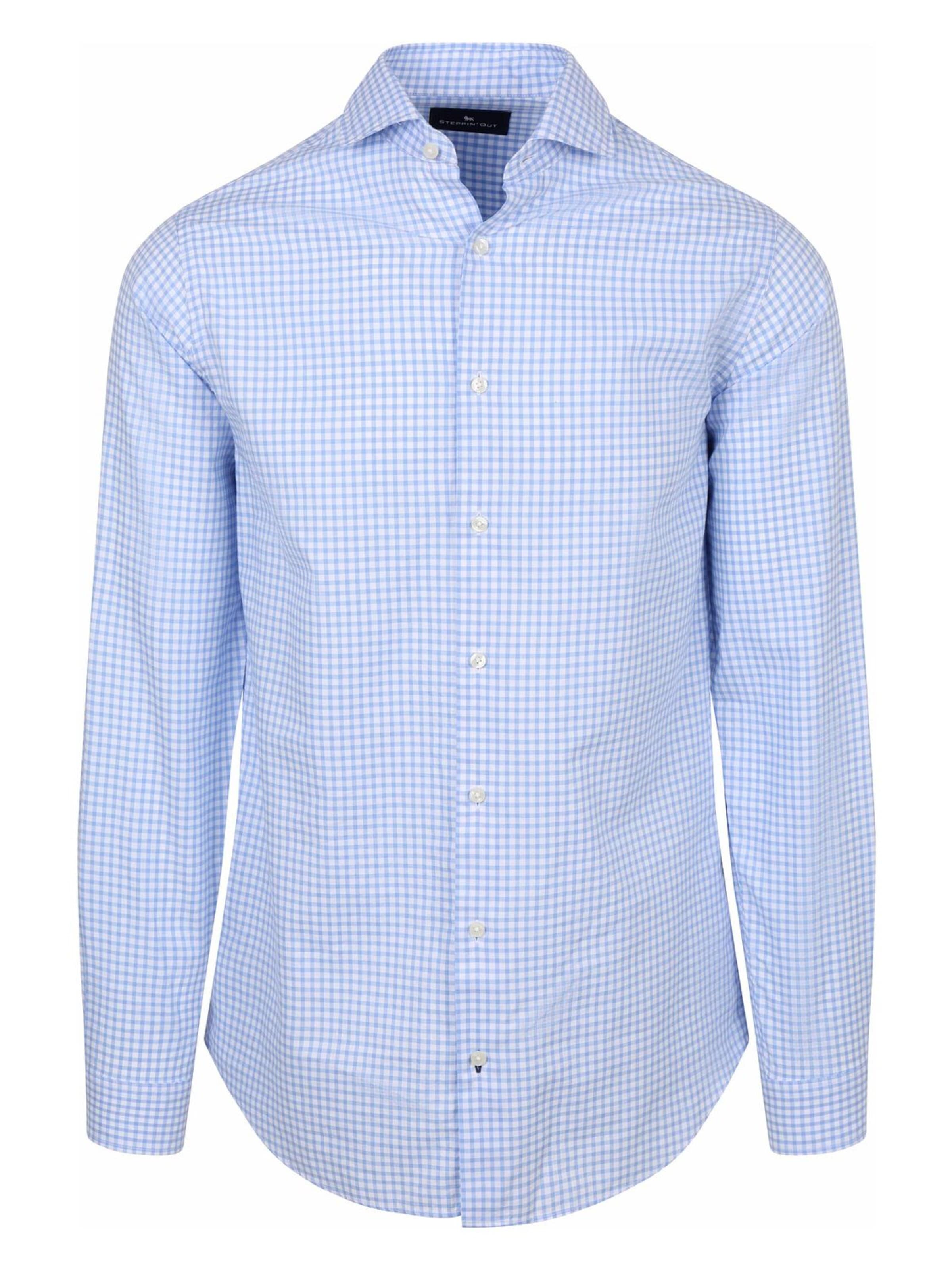 Steppin' out Regular fit Overhemd in Blauw: voorkant