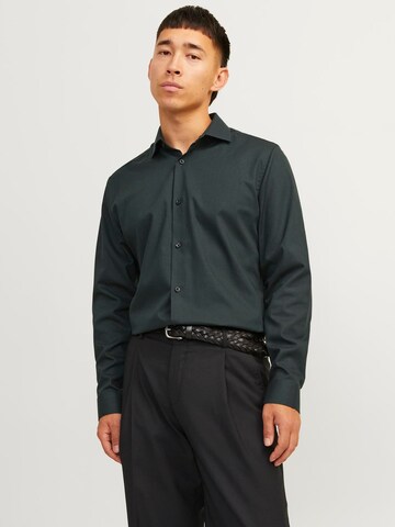 Slim fit Camicia 'Parker' di JACK & JONES in verde: frontale