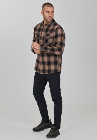 Whistler Regular fit Athletic button up shirt 'Quilted' in Brown