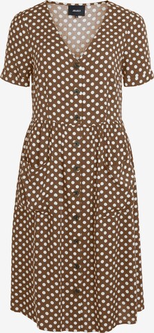 OBJECT Shirt dress 'Sigrid' in Brown: front