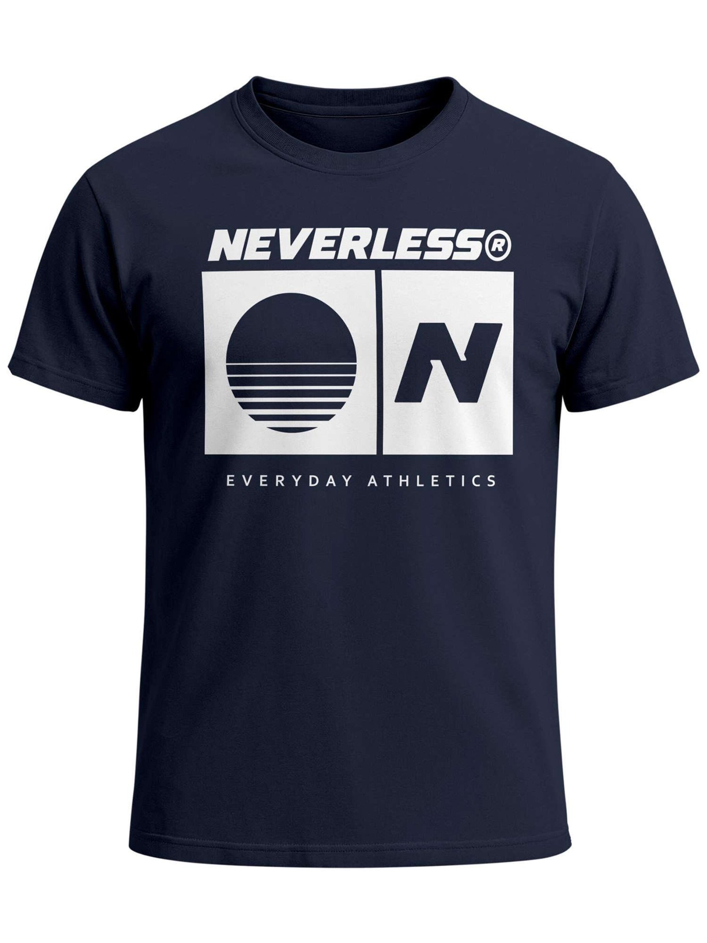 Neverless Shirt 'Sunset Sport Logo' in Blue: front