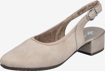 Rieker Slingback Pumps in Beige: front