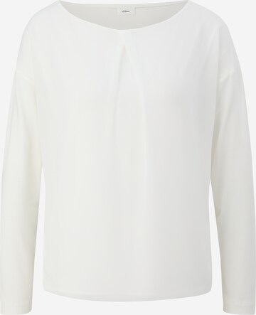 Camicia da donna di s.Oliver BLACK LABEL in bianco: frontale