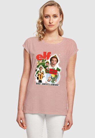 ABSOLUTE CULT Shirt 'Elf - Collage' in Roze: voorkant