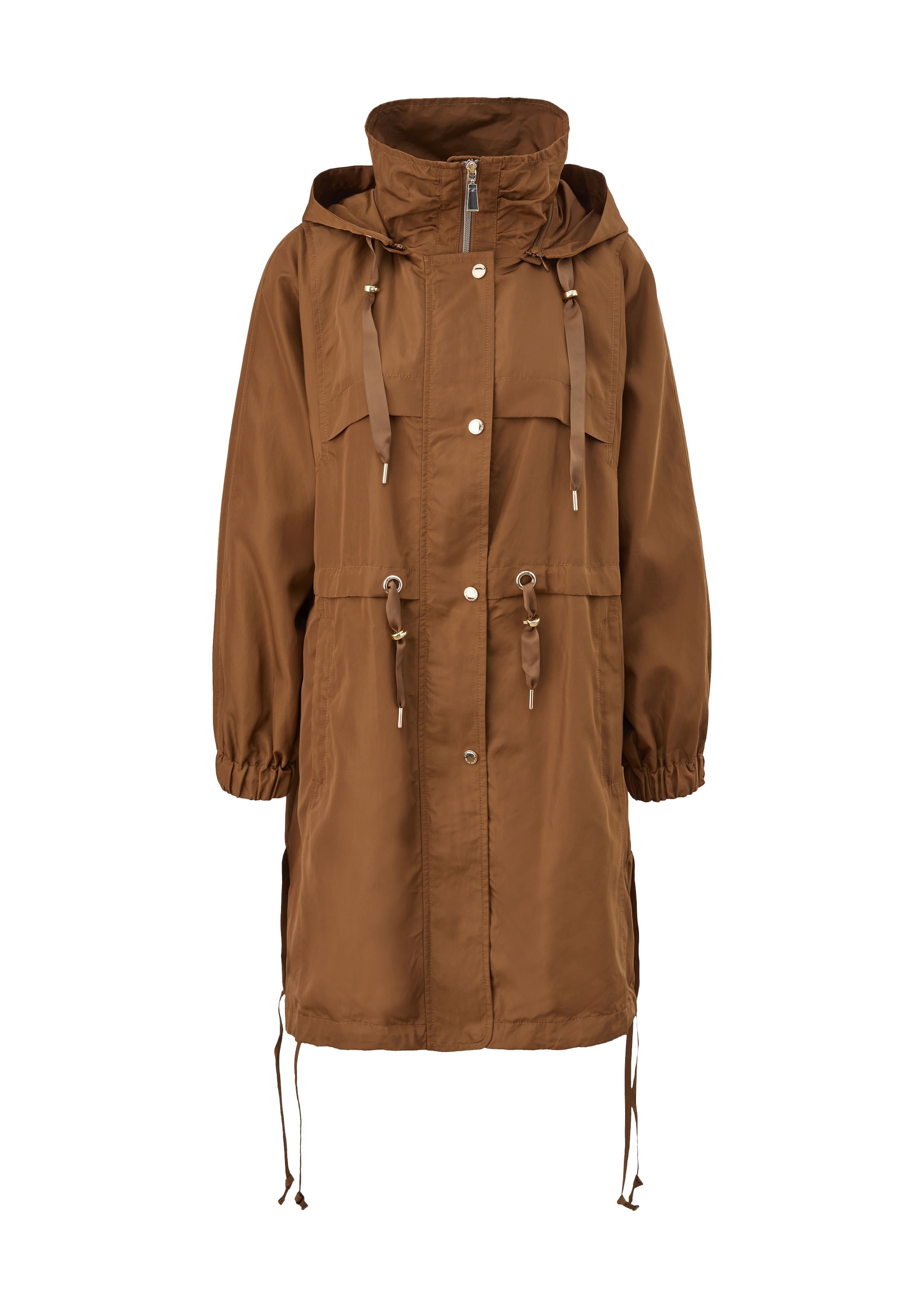Manteau mi-saison COMMA en marron : devant