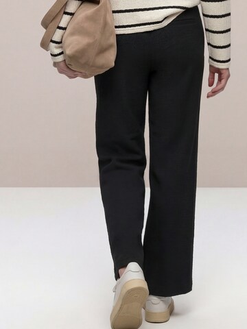 STREET ONE Широки крачоли Панталон в черно