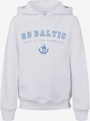 F4NT4STIC Sweatshirt 'Go Baltic Knut & Jan Hamburg' in Wit: voorkant