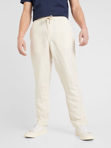 Wide leg Pantaloni de la Polo Ralph Lauren pe bej: față