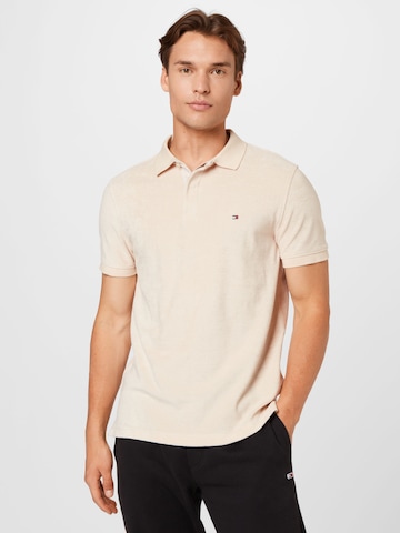 T-Shirt TOMMY HILFIGER en beige : devant