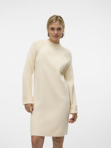 VERO MODA Knit dress 'Gold' in Beige: front