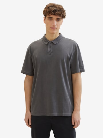 TOM TAILOR DENIM Poloshirt in Schwarz: predná strana