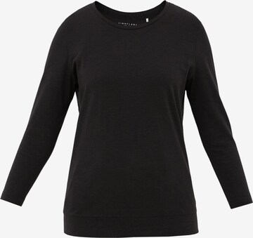 Finn Flare Langarmshirt 'Basic' in Schwarz: Vorderseite