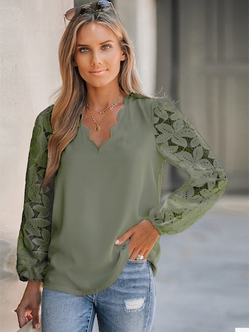 Cupshe Blouse 'Long Sleeve' in Green