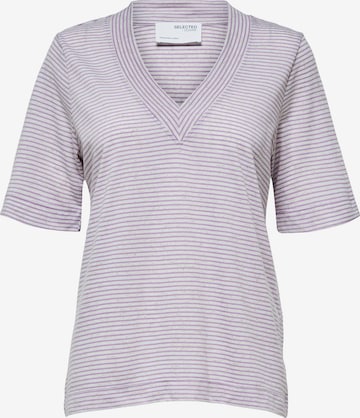 SELECTED FEMME - Camiseta 'IVY' en lila: frente