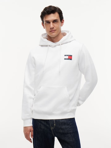 Tommy Jeans Mikina 'Essential' - Biela: predná strana