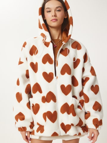 Happiness İstanbul Between-Season Jacket in Beige: front