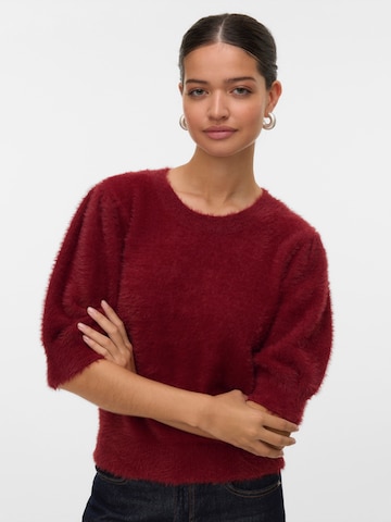 VERO MODA Sweater 'VMALINA' in Brown: front