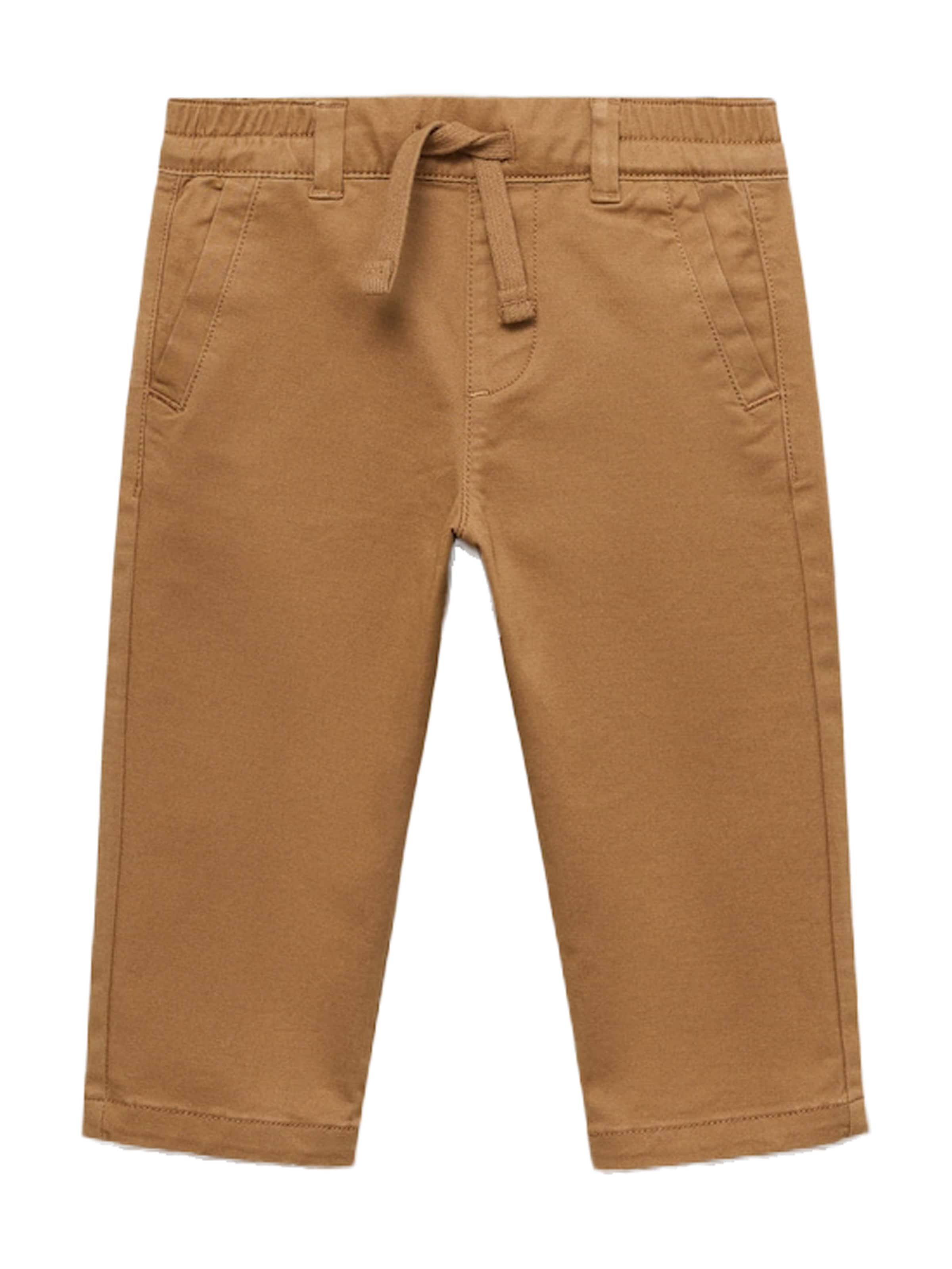 Regular Pantaloni de la MANGO KIDS pe bej: față