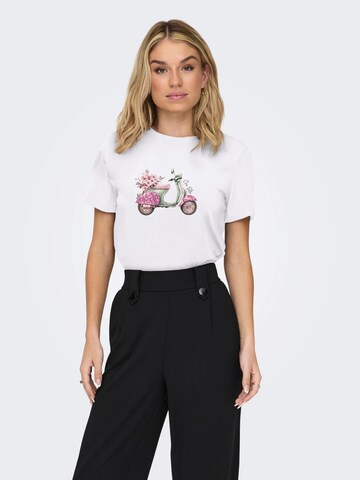 ONLY Póló 'ONLKITA' - fehér: elől