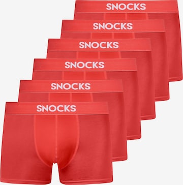 SNOCKS - Calzoncillo boxer en rojo: frente