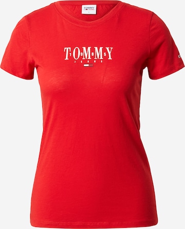 Tommy JeansMajica - crvena boja: prednji dio