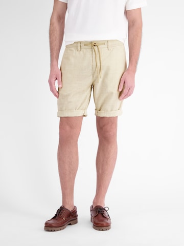 LERROS Regular Sommerliche Chino-Shorts aus reiner Baumwolle mit Tunnelzug in Beige: Vorderseite