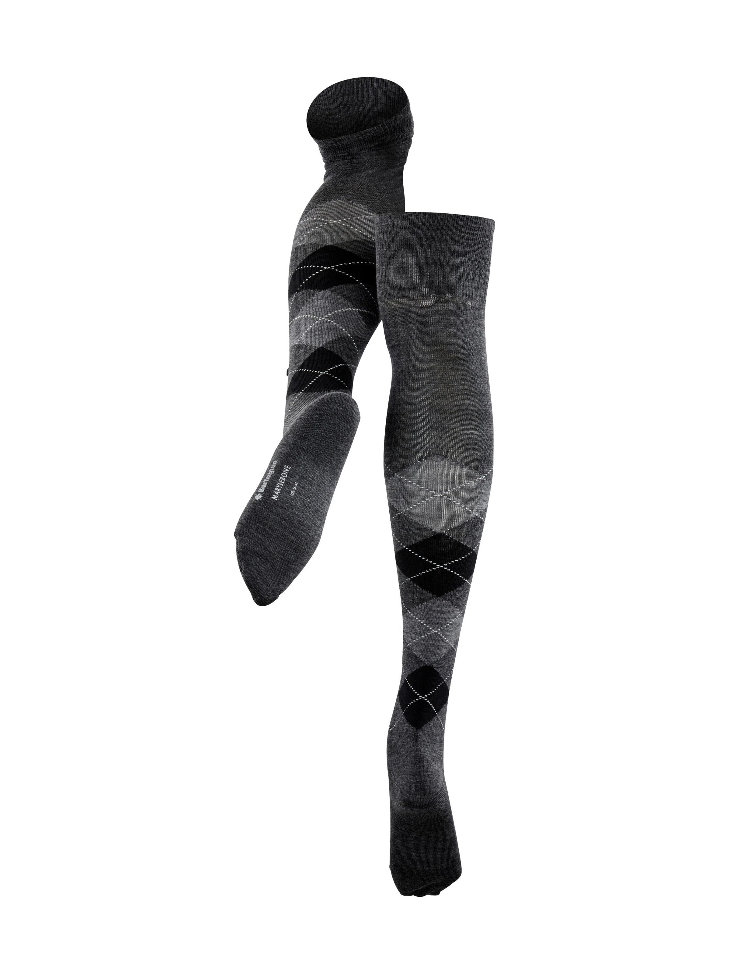 BURLINGTON Overknee Strümpfe 'Marylebone'‌‌‌‌‌‌‌‌‌‌ in Grau