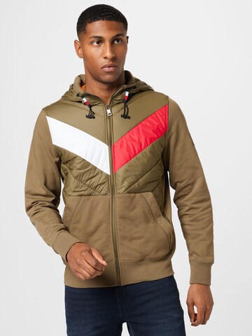 Veste de survêtement TOMMY HILFIGER en vert : devant