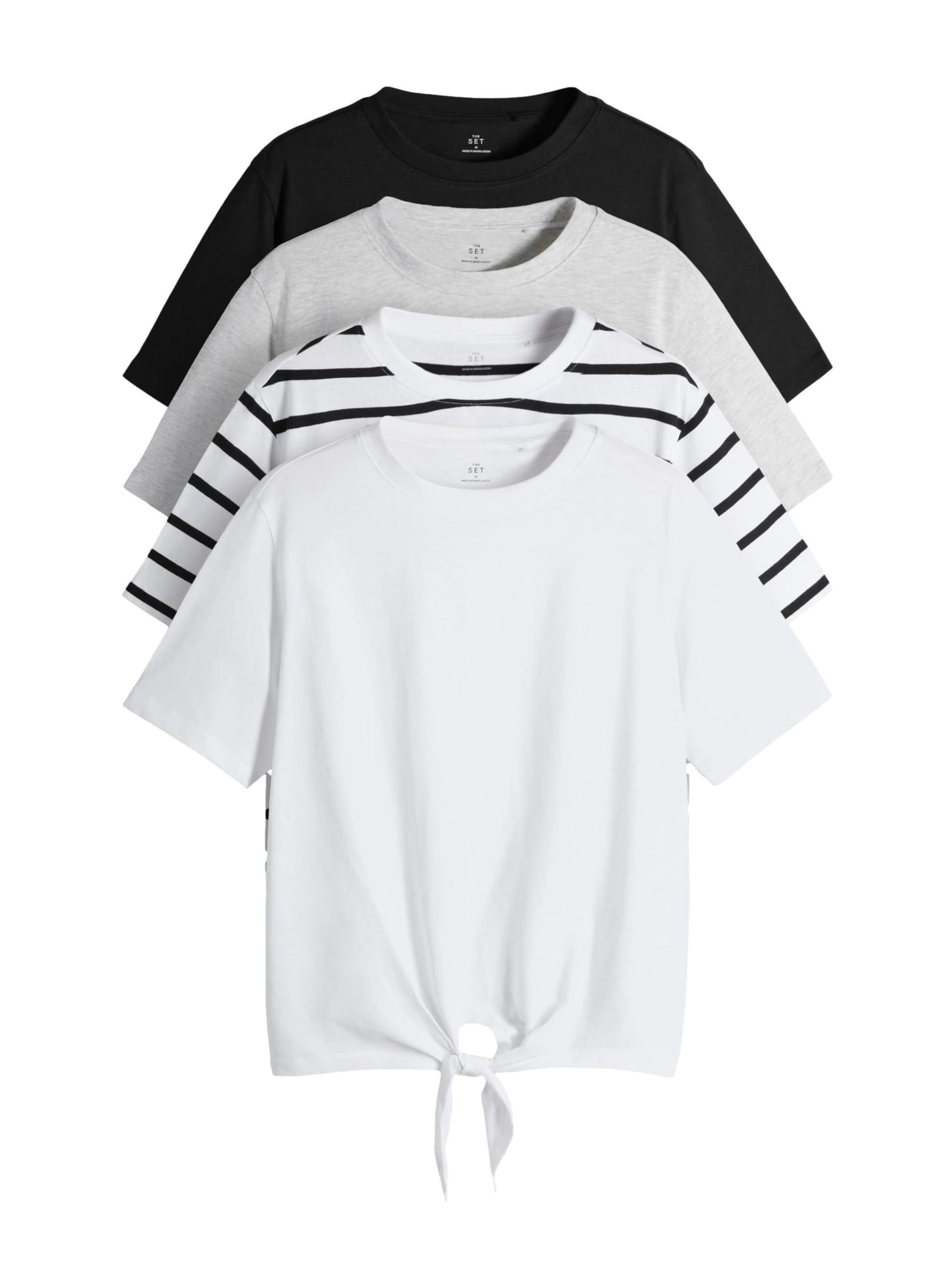 The Set T-shirt i grå: framsida