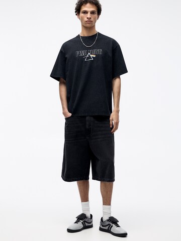 Pull&Bear Koszulka w kolorze czarny