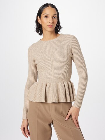 Pullover 'PEPLUM' di ONLY in marrone: frontale