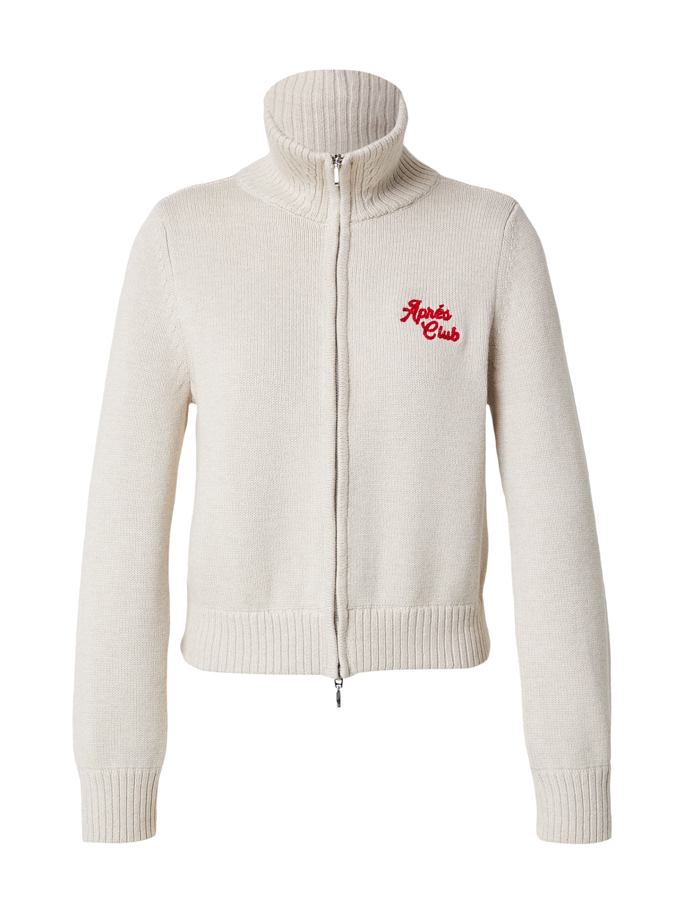 Abercrombie & Fitch Плетена жилетка в бяло: отпред