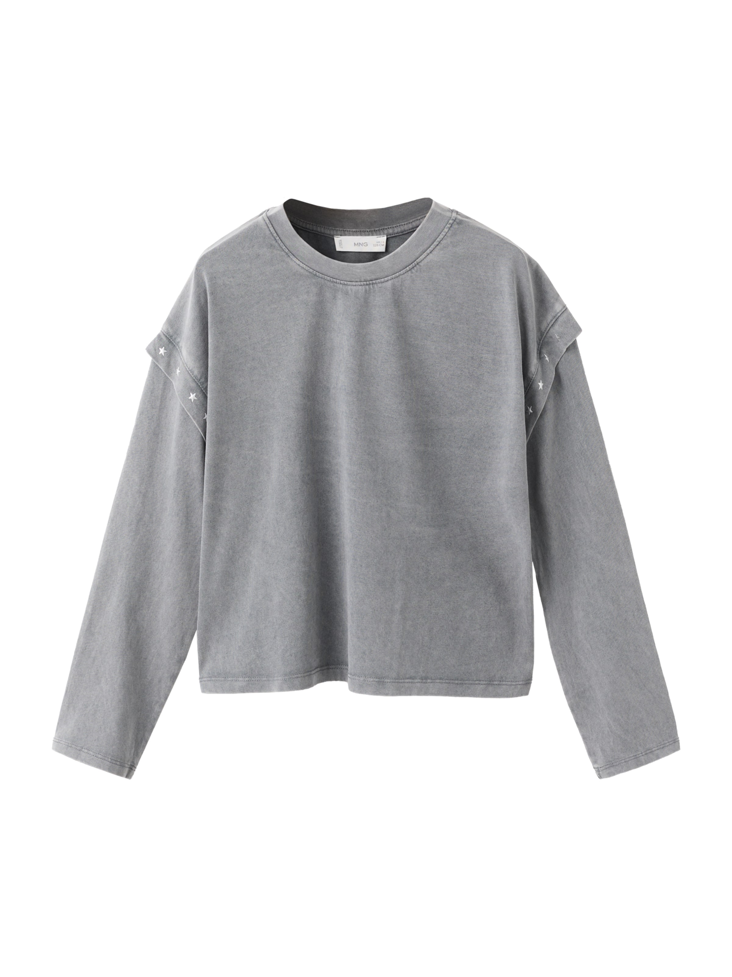 MANGO KIDS Koszulka 'STARS' w kolorze szary: przód
