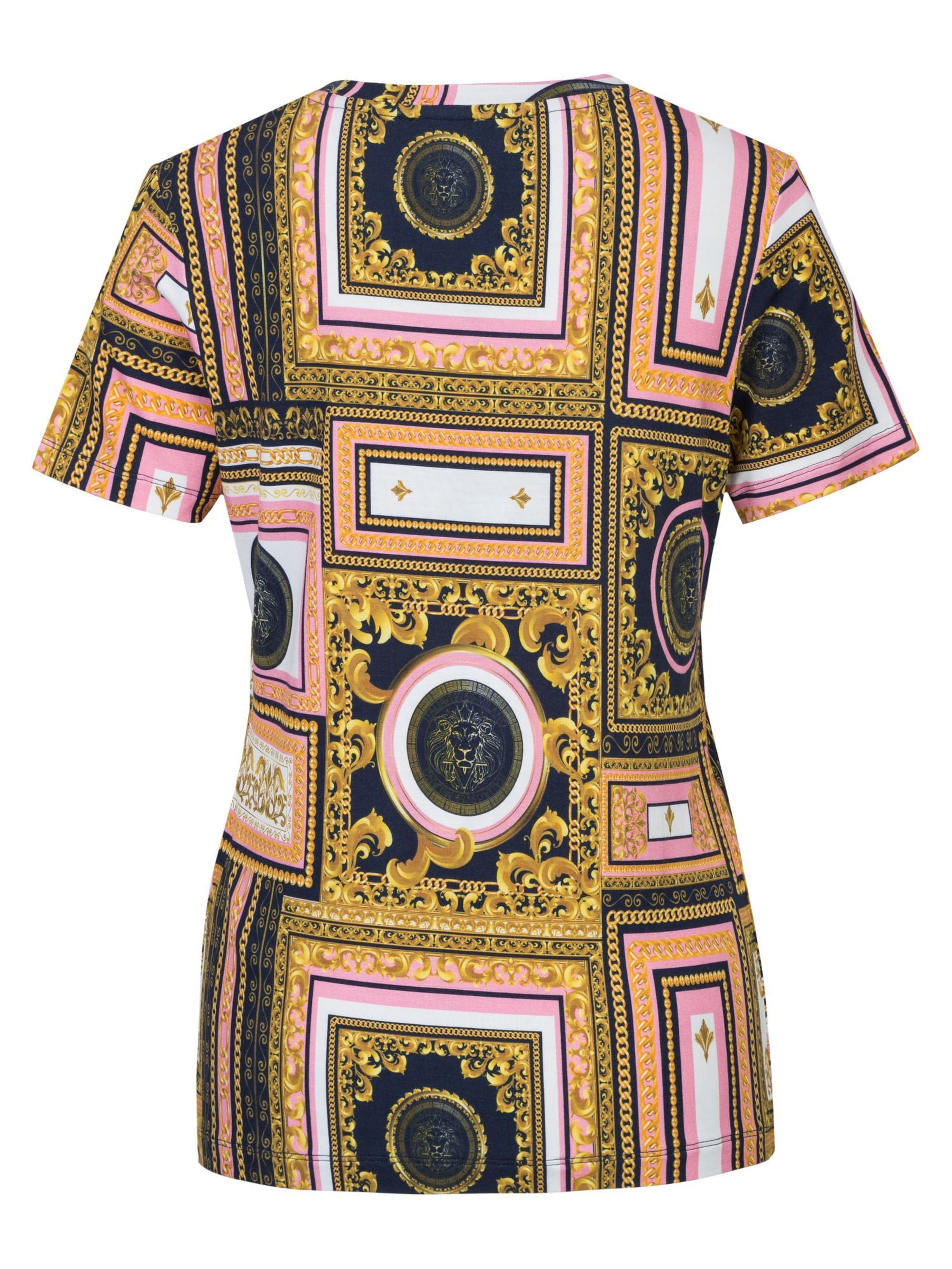 19V69 ITALIA T-shirt 'Bella Baroque' i gul