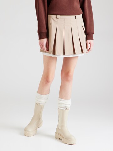 Monki Skirt in Beige: front