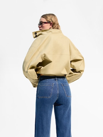 Wide Leg Jean Bershka en bleu