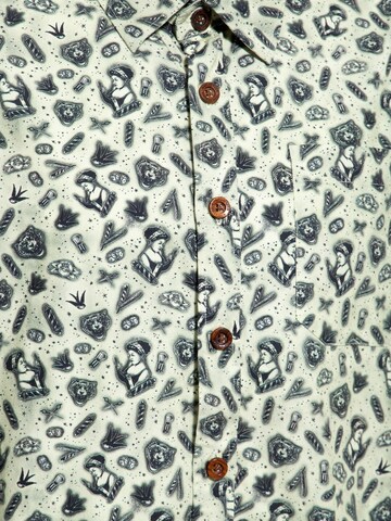 King Kerosin Regular fit Button Up Shirt in Yellow