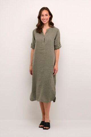 Cream Shirt Dress 'Bellis' in Green: front