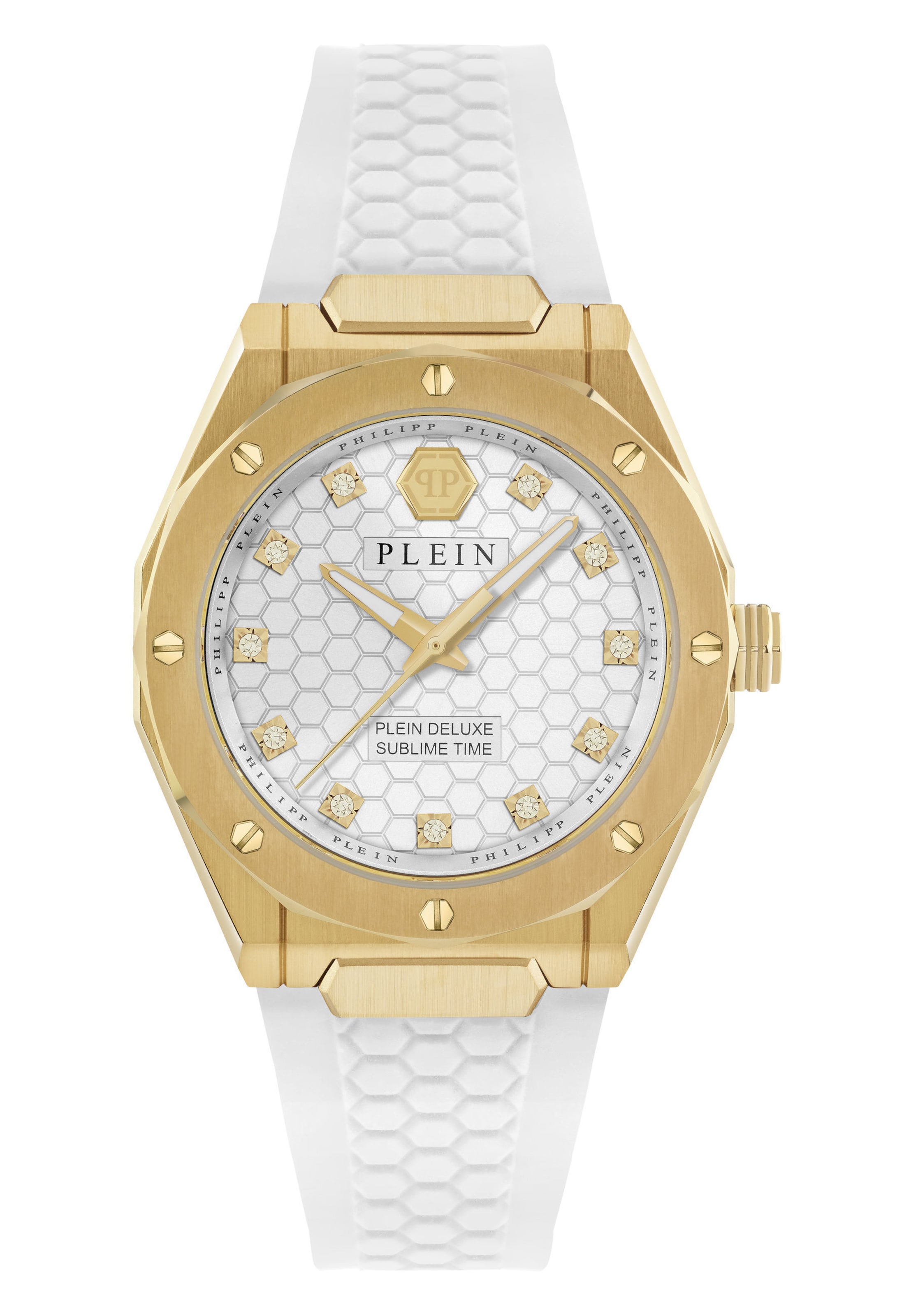 Montre à affichage analogique Philipp Plein Watches en blanc : devant