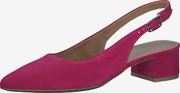 TAMARIS Slingback Pumps in Pink: front