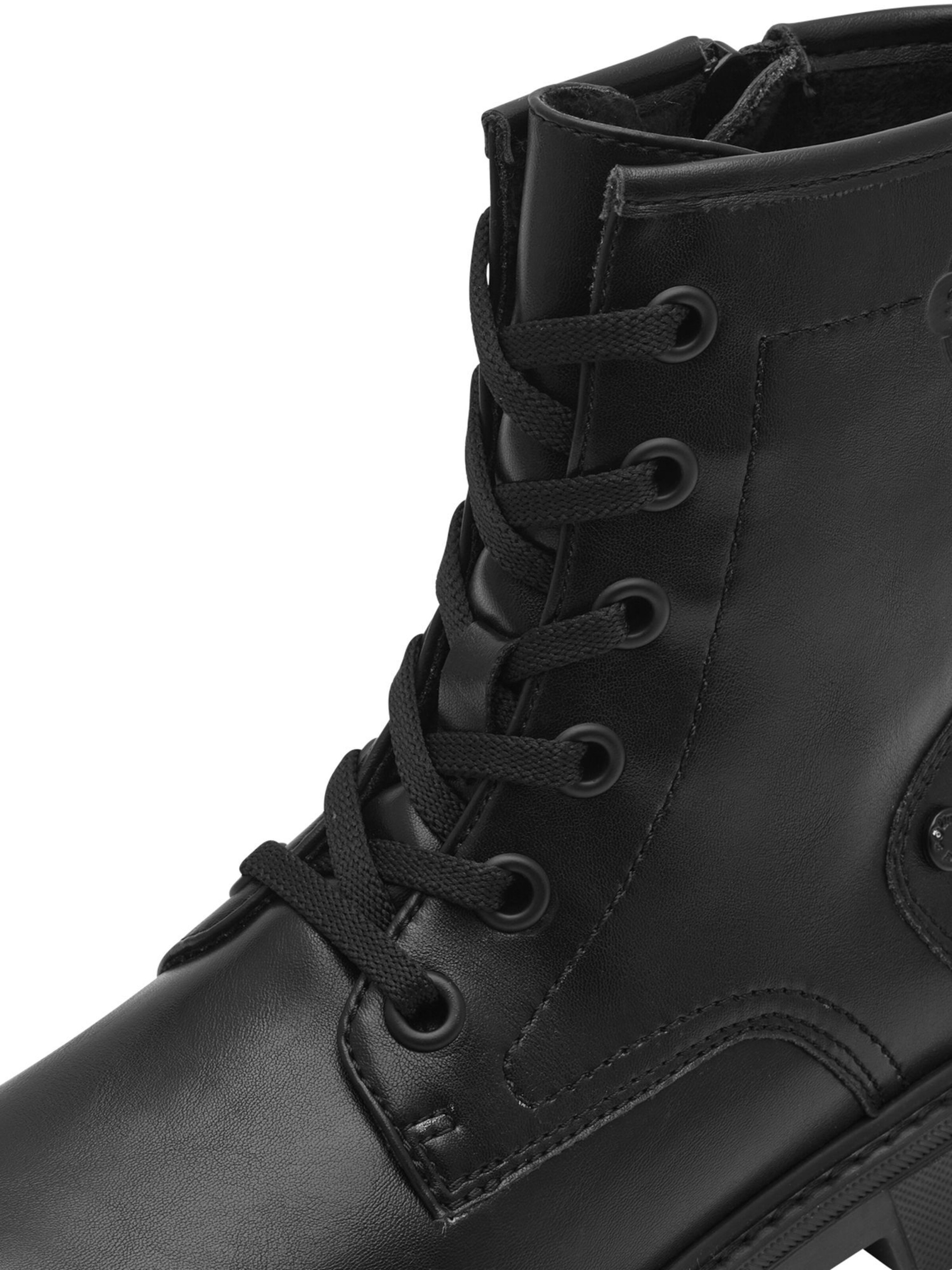 s.Oliver Schnürstiefelette in Schwarz