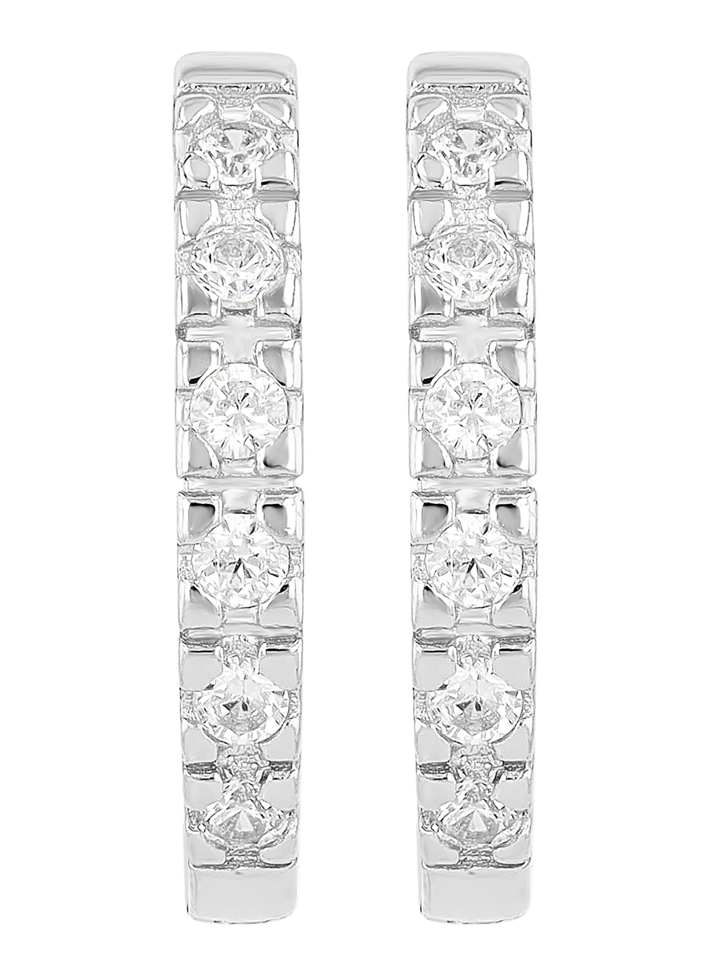 Akzent Earrings '"Gea" aus 925 Sterlingsilber, vergoldet' in Silver: front