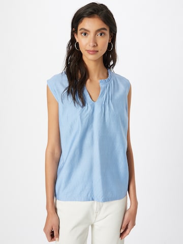 Cream Blouse 'Liselin' in Blue: front