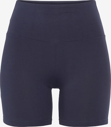 LASCANA Skinny Sportbroek in Blauw: voorkant