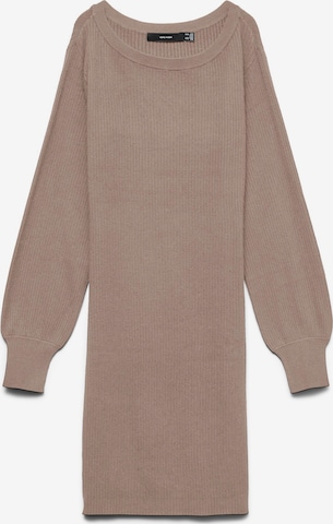 VERO MODA Strickkleid 'VMHOLLYKARIS' in Braun: Vorderseite