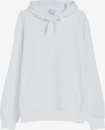 Sweat-shirt Bershka en blanc : devant